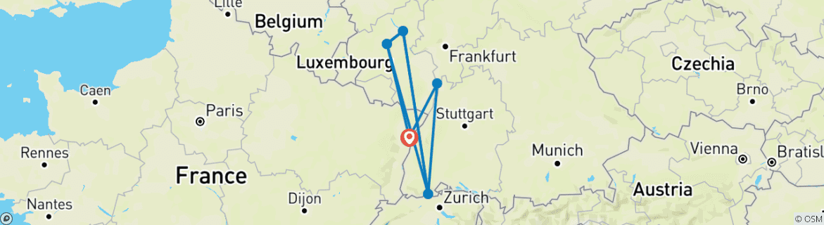 Imagen de un mapa que muestra la ruta del circuito