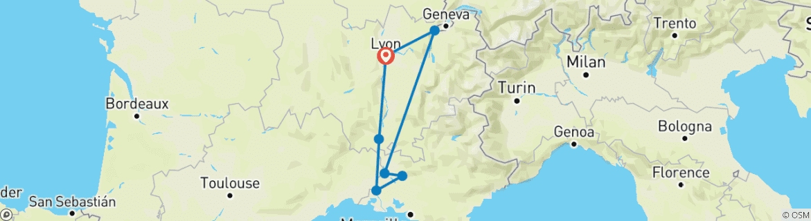 Imagen de un mapa que muestra la ruta del circuito