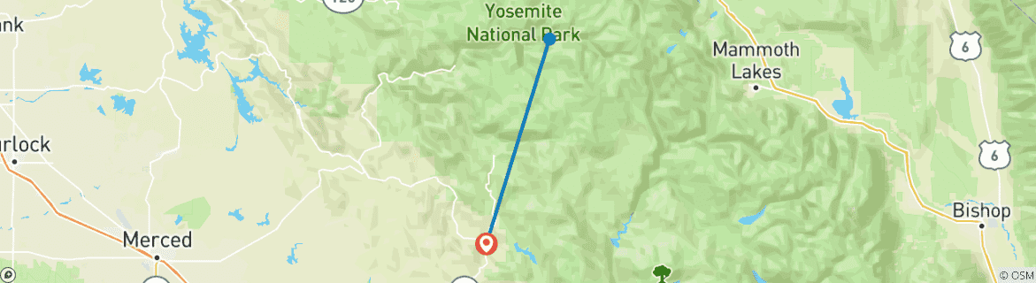 Image d'une carte montrant l'itinéraire du circuit