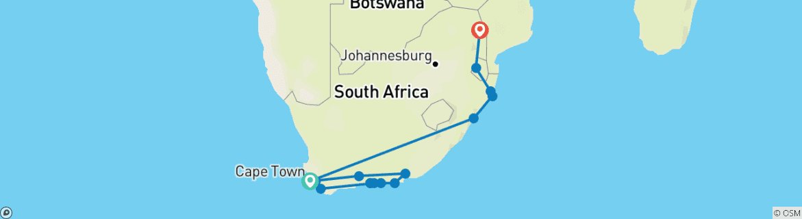 Imagen de un mapa que muestra la ruta del circuito