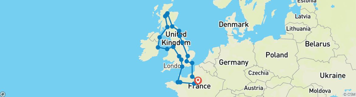 Imagen de un mapa que muestra la ruta del circuito