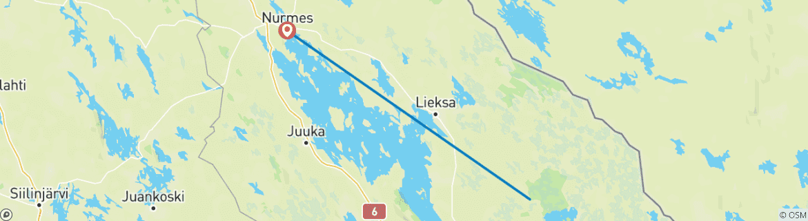 Karte mit der Reiseroute