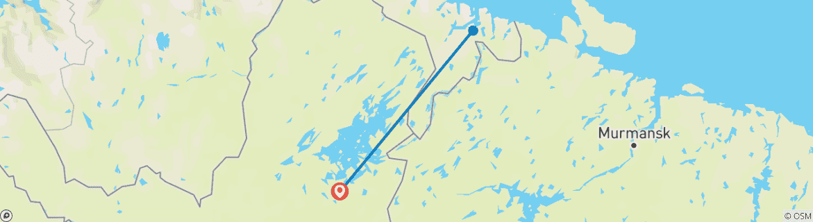 Image d'une carte montrant l'itinéraire du circuit