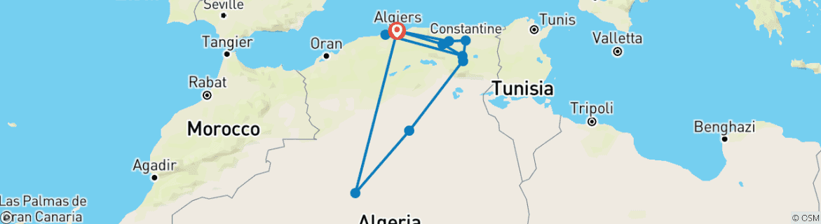 Imagen de un mapa que muestra la ruta del circuito