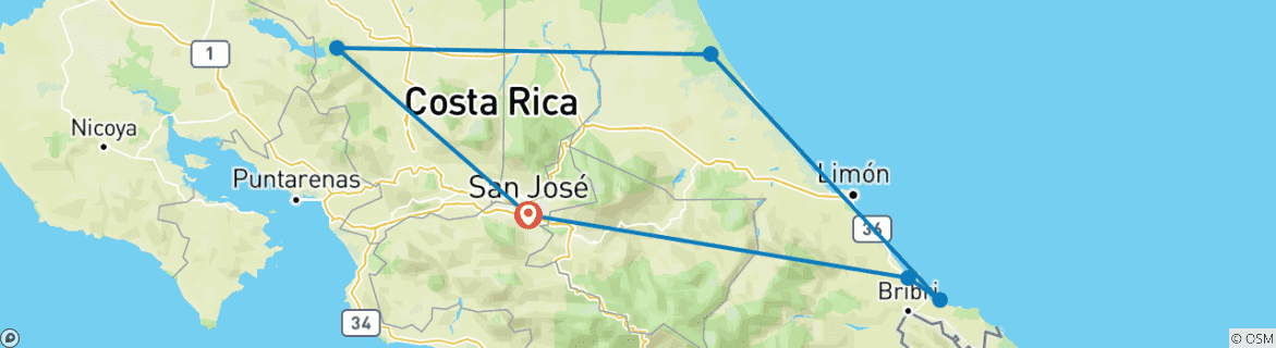 Imagen de un mapa que muestra la ruta del circuito