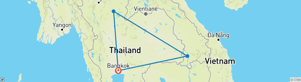 Image d'une carte montrant l'itinéraire du circuit