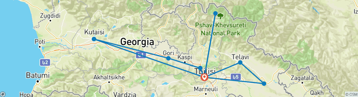 Imagen de un mapa que muestra la ruta del circuito