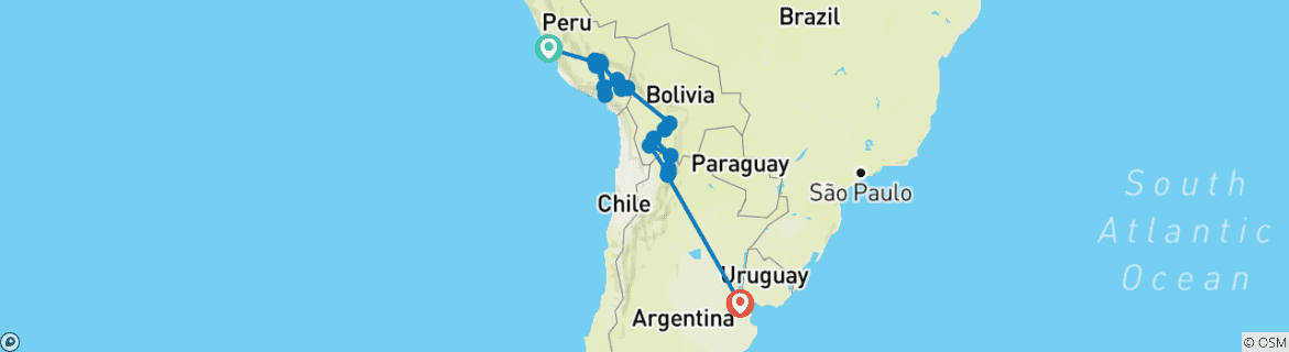 Imagen de un mapa que muestra la ruta del circuito