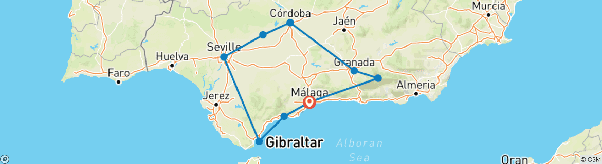 Imagen de un mapa que muestra la ruta del circuito