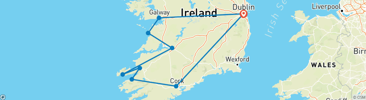 Imagen de un mapa que muestra la ruta del circuito