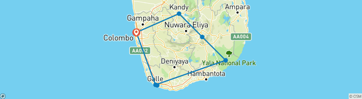 Imagen de un mapa que muestra la ruta del circuito