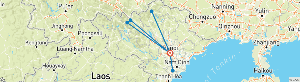Imagen de un mapa que muestra la ruta del circuito