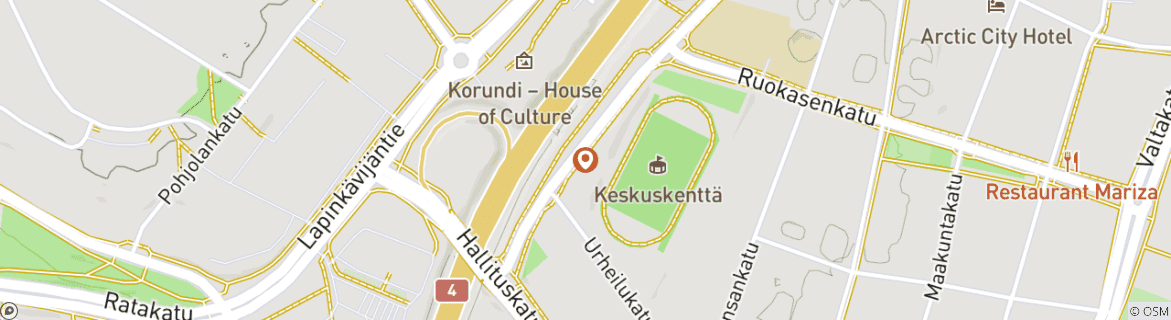 Mapa de Aventura invernal en Laponia - 5 días