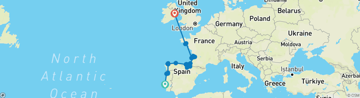 Imagen de un mapa que muestra la ruta del circuito