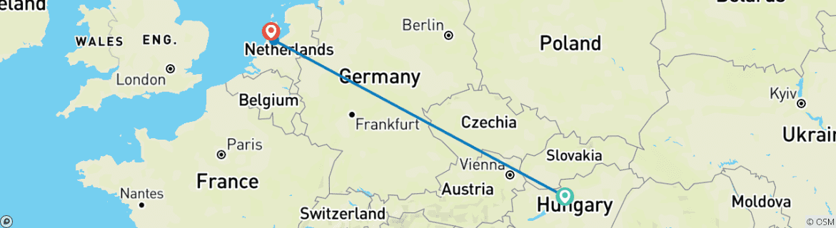 Image d'une carte montrant l'itinéraire du circuit