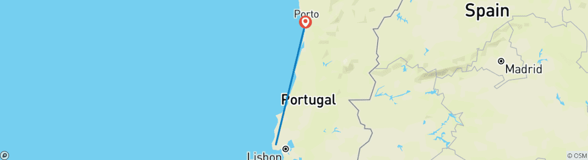 Image d'une carte montrant l'itinéraire du circuit