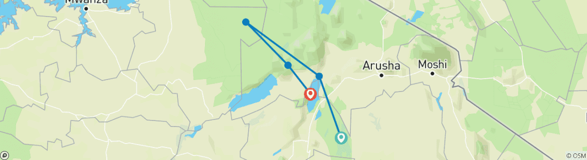 Image d'une carte montrant l'itinéraire du circuit