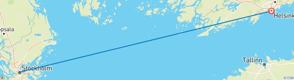 Image d'une carte montrant l'itinéraire du circuit