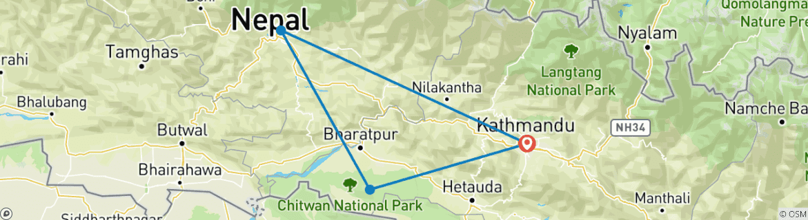 Imagen de un mapa que muestra la ruta del circuito