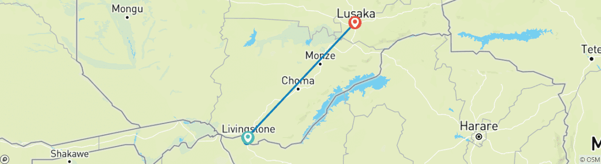 Image d'une carte montrant l'itinéraire du circuit