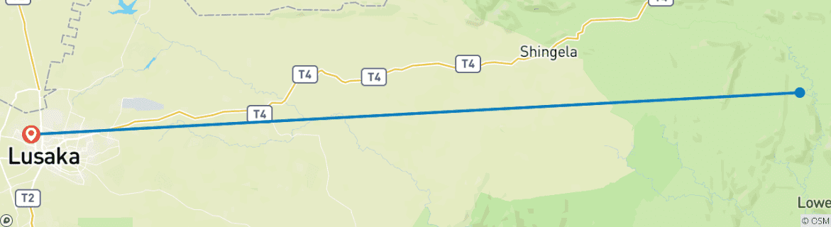 Image d'une carte montrant l'itinéraire du circuit