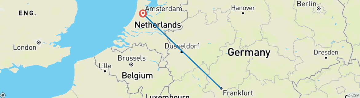 Image d'une carte montrant l'itinéraire du circuit