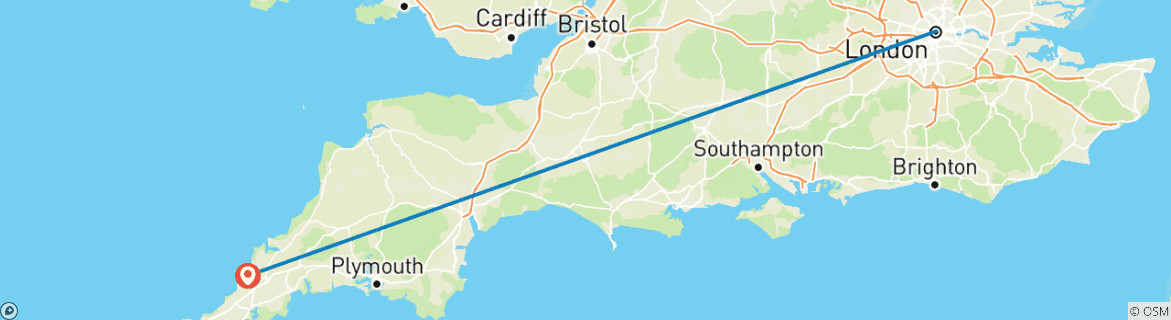 Image d'une carte montrant l'itinéraire du circuit