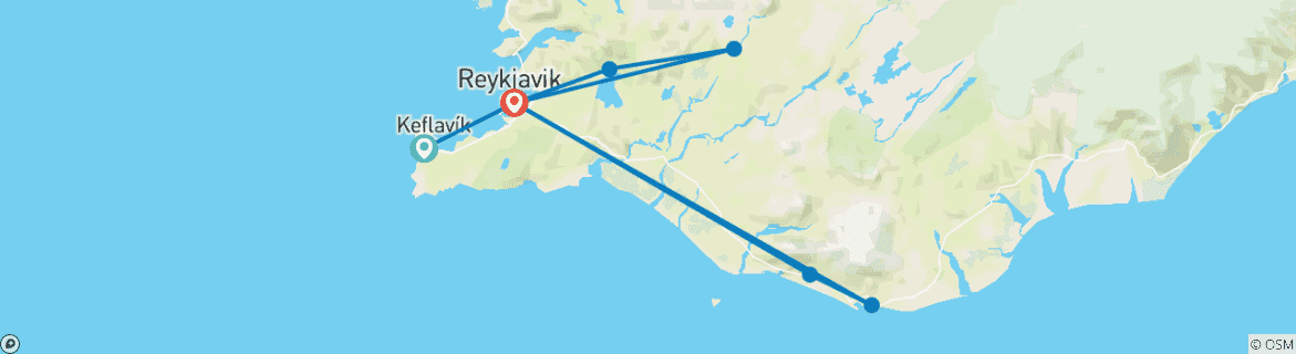 Image d'une carte montrant l'itinéraire du circuit