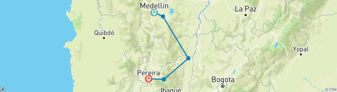 Image d'une carte montrant l'itinéraire du circuit