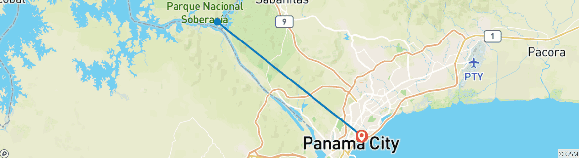 Image d'une carte montrant l'itinéraire du circuit