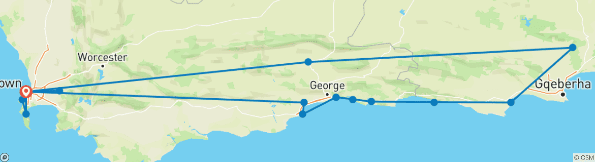 Imagen de un mapa que muestra la ruta del circuito