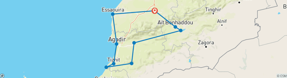 Imagen de un mapa que muestra la ruta del circuito