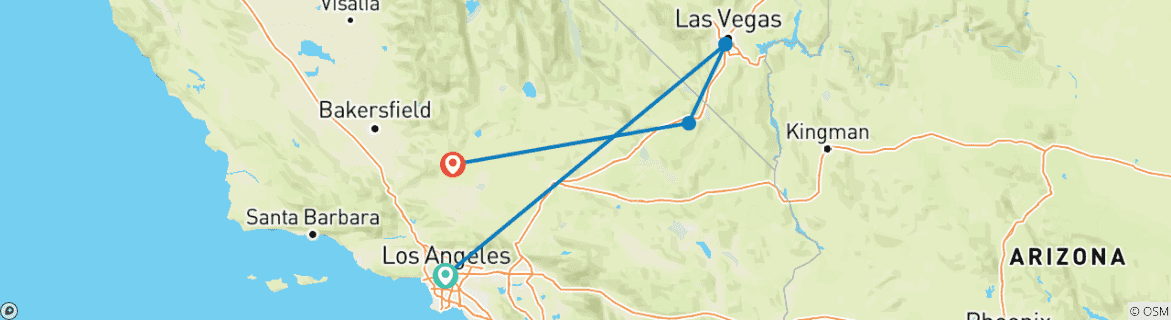 Image d'une carte montrant l'itinéraire du circuit