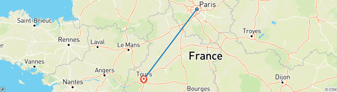 Image d'une carte montrant l'itinéraire du circuit