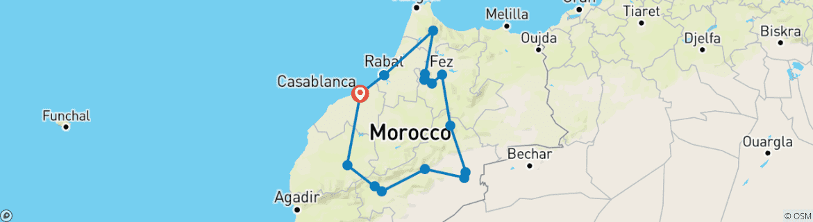 Imagen de un mapa que muestra la ruta del circuito