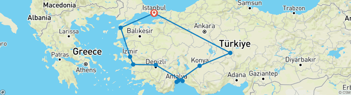 Imagen de un mapa que muestra la ruta del circuito