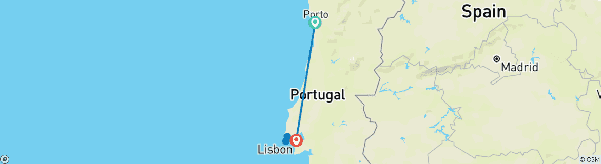Image d'une carte montrant l'itinéraire du circuit