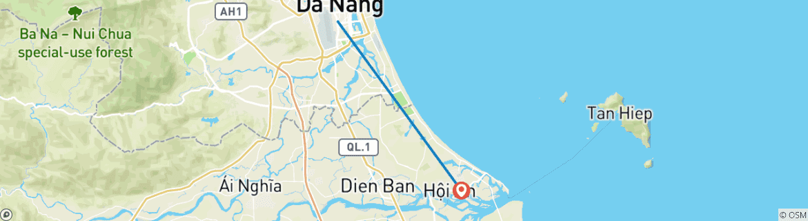 Image d'une carte montrant l'itinéraire du circuit