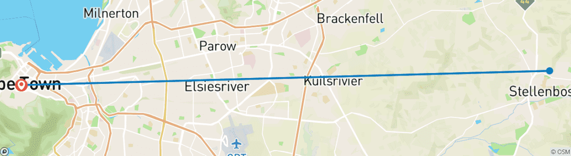 Image d'une carte montrant l'itinéraire du circuit