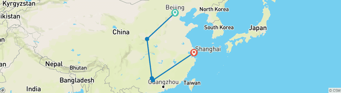 Imagen de un mapa que muestra la ruta del circuito