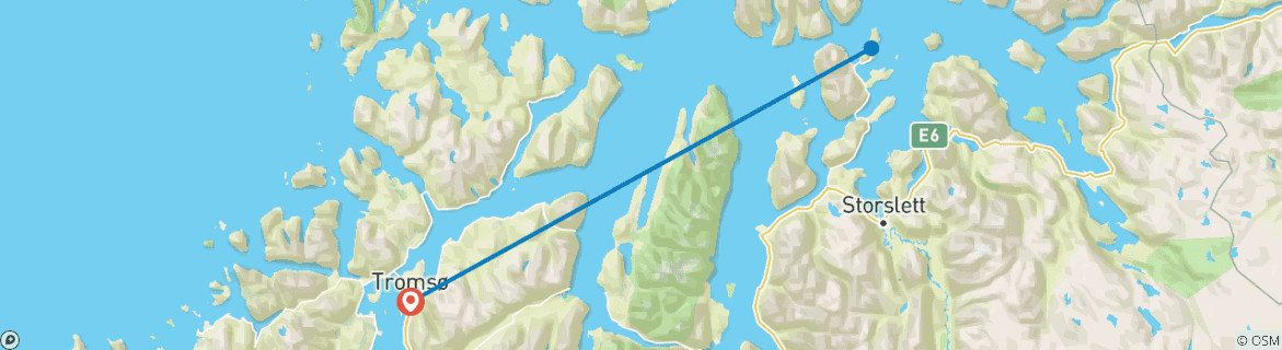 Image d'une carte montrant l'itinéraire du circuit