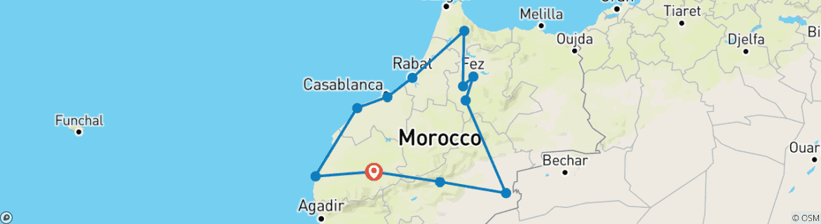 Imagen de un mapa que muestra la ruta del circuito