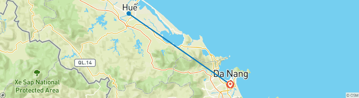 Image d'une carte montrant l'itinéraire du circuit