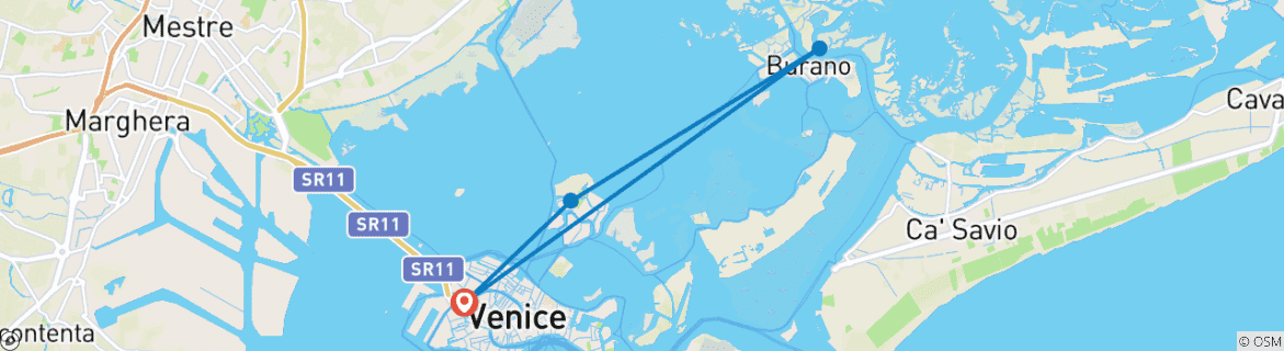 Image d'une carte montrant l'itinéraire du circuit