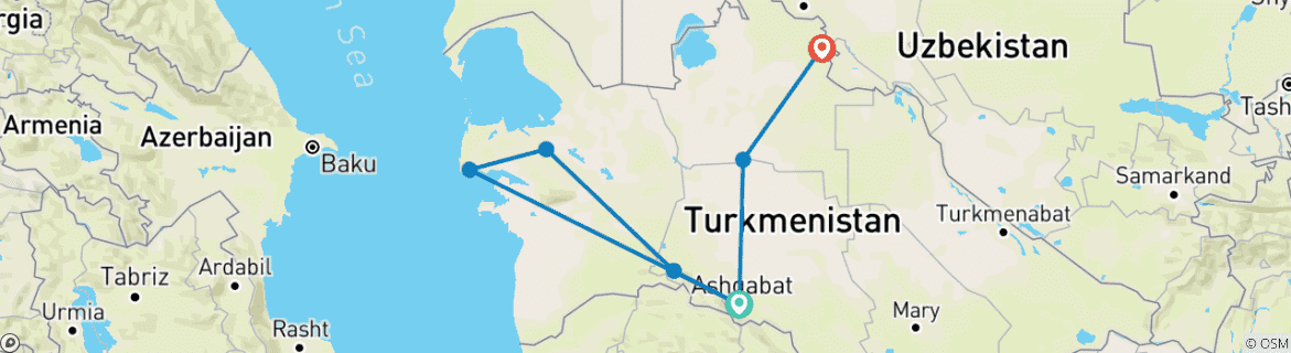 Imagen de un mapa que muestra la ruta del circuito