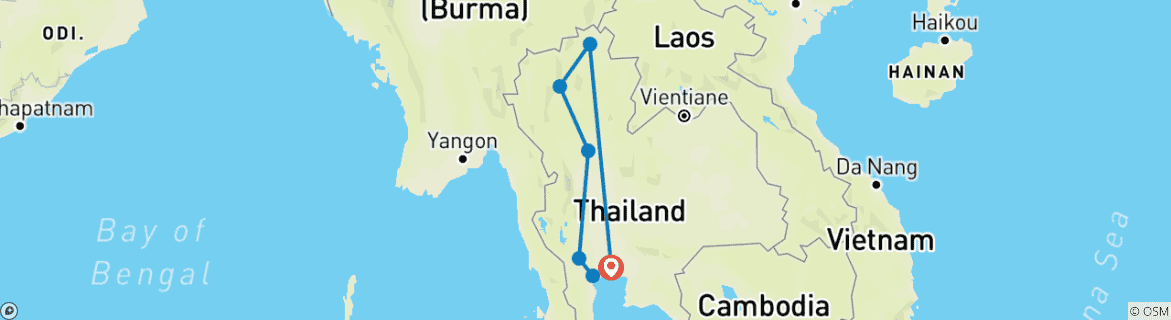 Imagen de un mapa que muestra la ruta del circuito