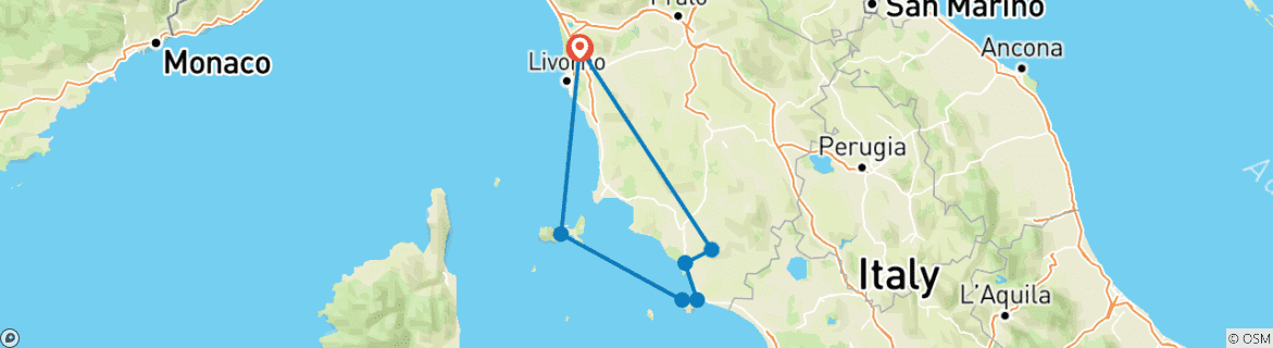 Imagen de un mapa que muestra la ruta del circuito