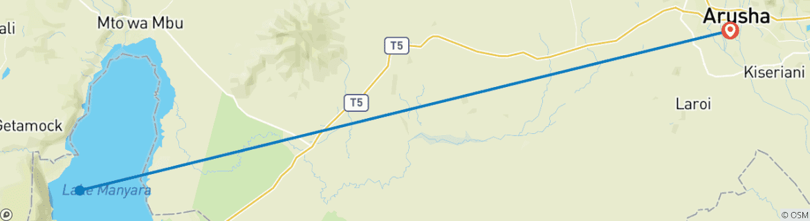 Image d'une carte montrant l'itinéraire du circuit