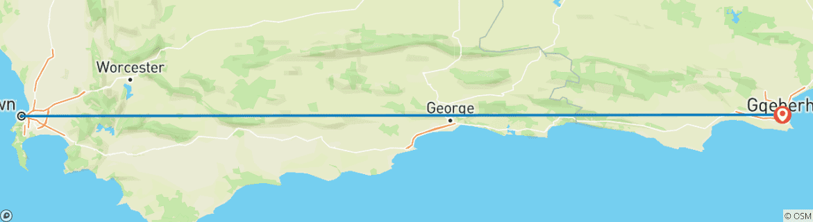 Image d'une carte montrant l'itinéraire du circuit