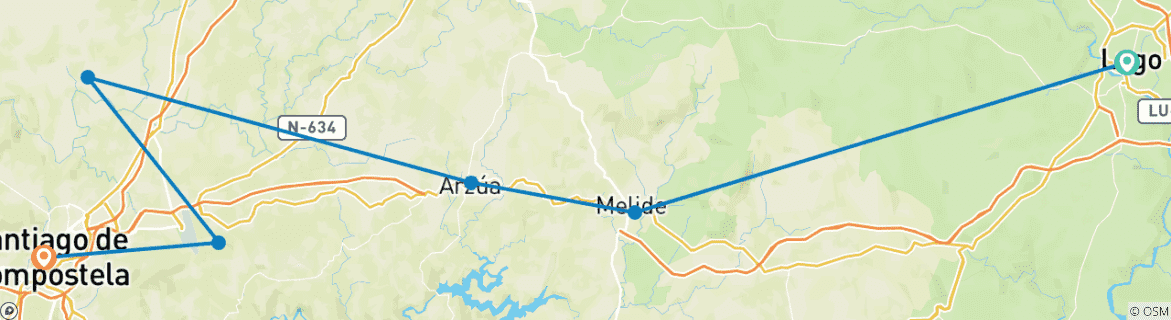 Image d'une carte montrant l'itinéraire du circuit